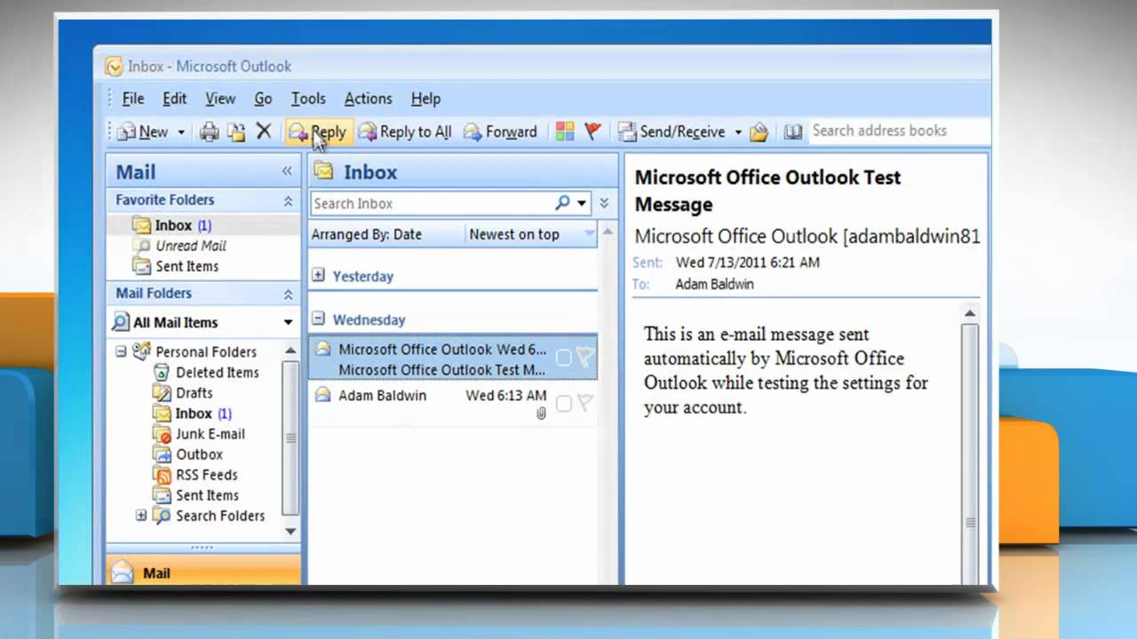 Outlook 2007 Windows 7